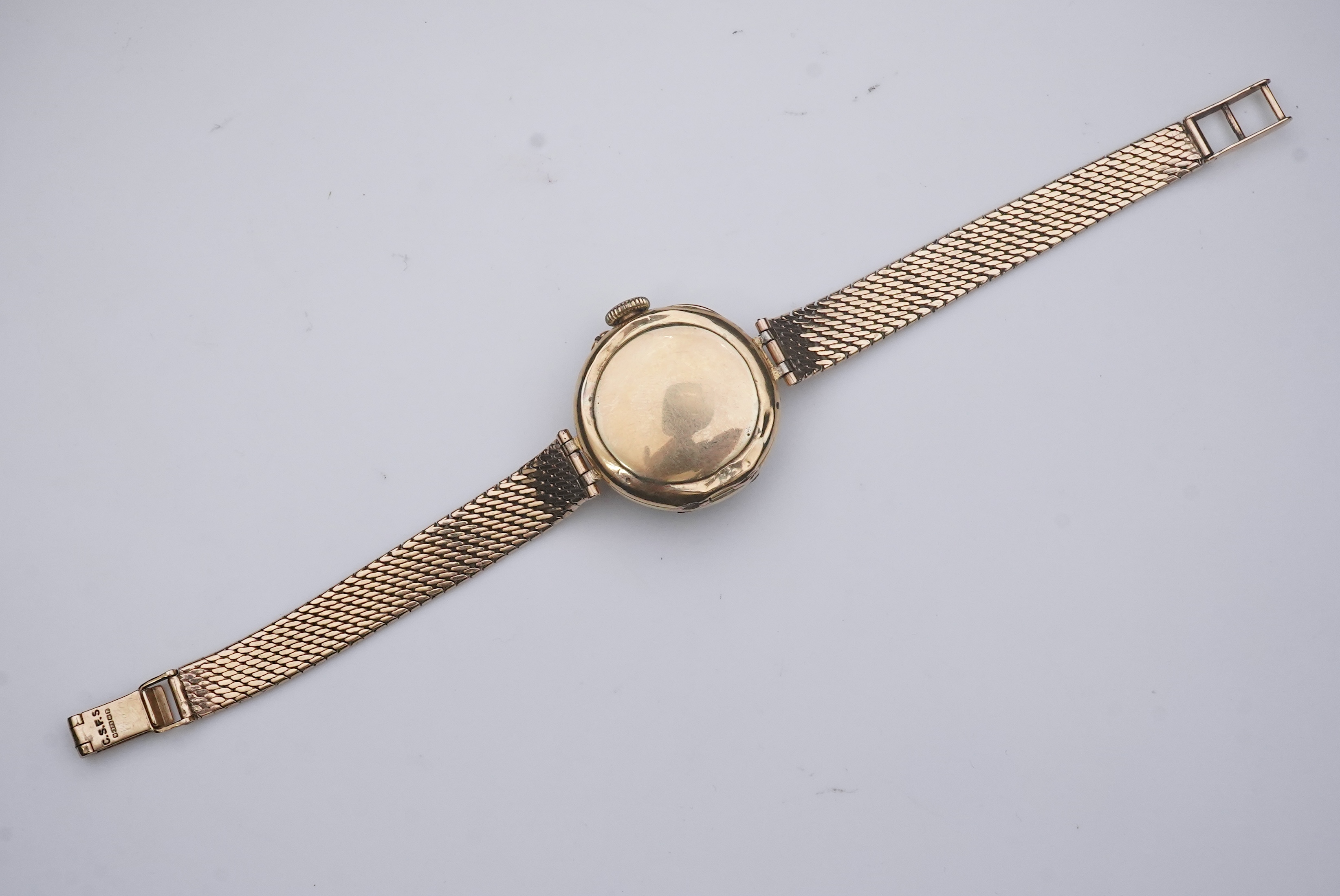 A lady's 9ct gold and diamond cocktail watch, early 20th century and later